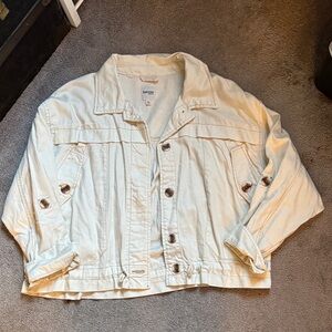 Kensie  (TJ Maxx) Cream Denim Jacket